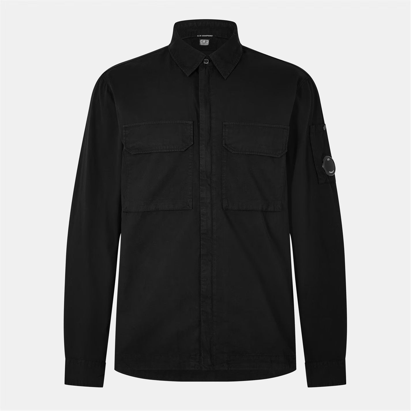 C.P. Company o1g2r1mq0426 Gabard Overshirt in Black Size US L / EU 52-54 / 3 - 1 Thumbnail
