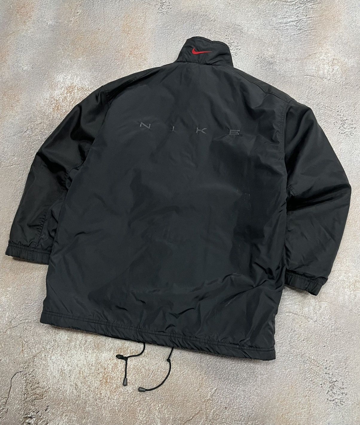 Nike Vintage Nike Big Logo Nylon Black Jacket Size US M / EU 48-50 / 2 - 2 Thumbnail