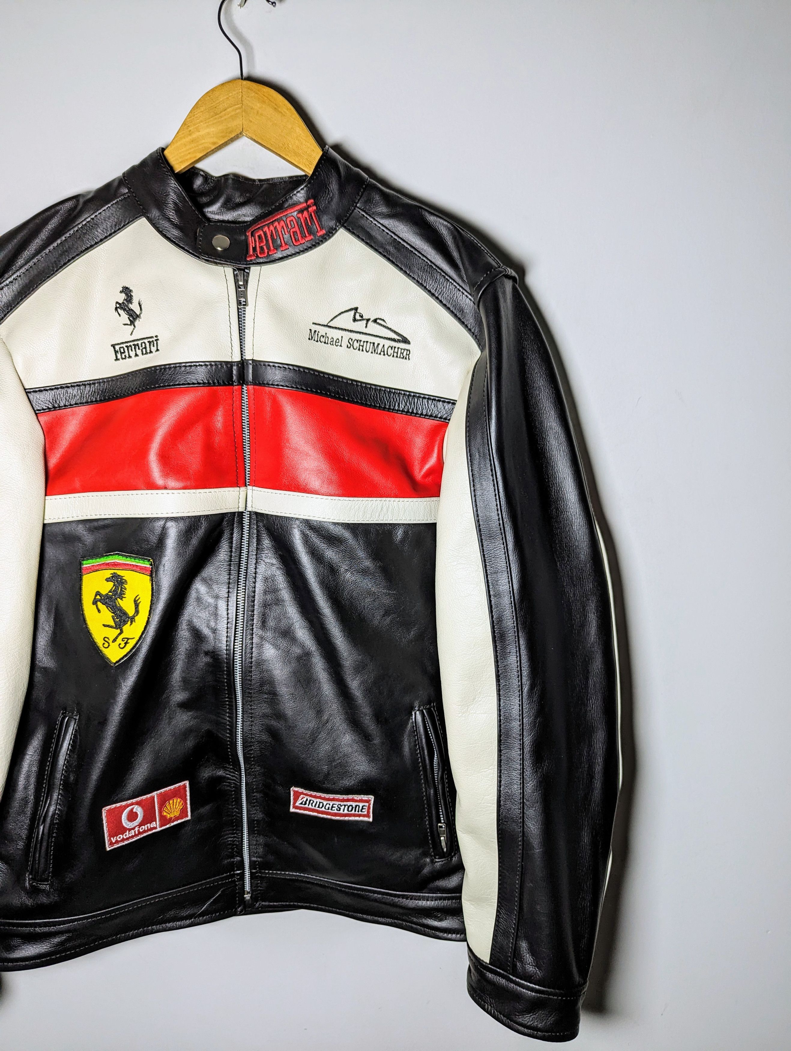 Ferrari 🔥🔥 FERRARI LEATHER JACKET Formula 1 Streetwear Size XL / US 12-14 / IT 48-50 - 3 Thumbnail