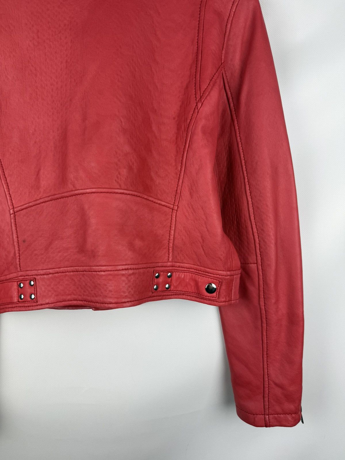 Maje Maje Ladies Full Zip Real Leather Belted Biker Jacket Size S / US 4 / IT 40 - 17 Thumbnail