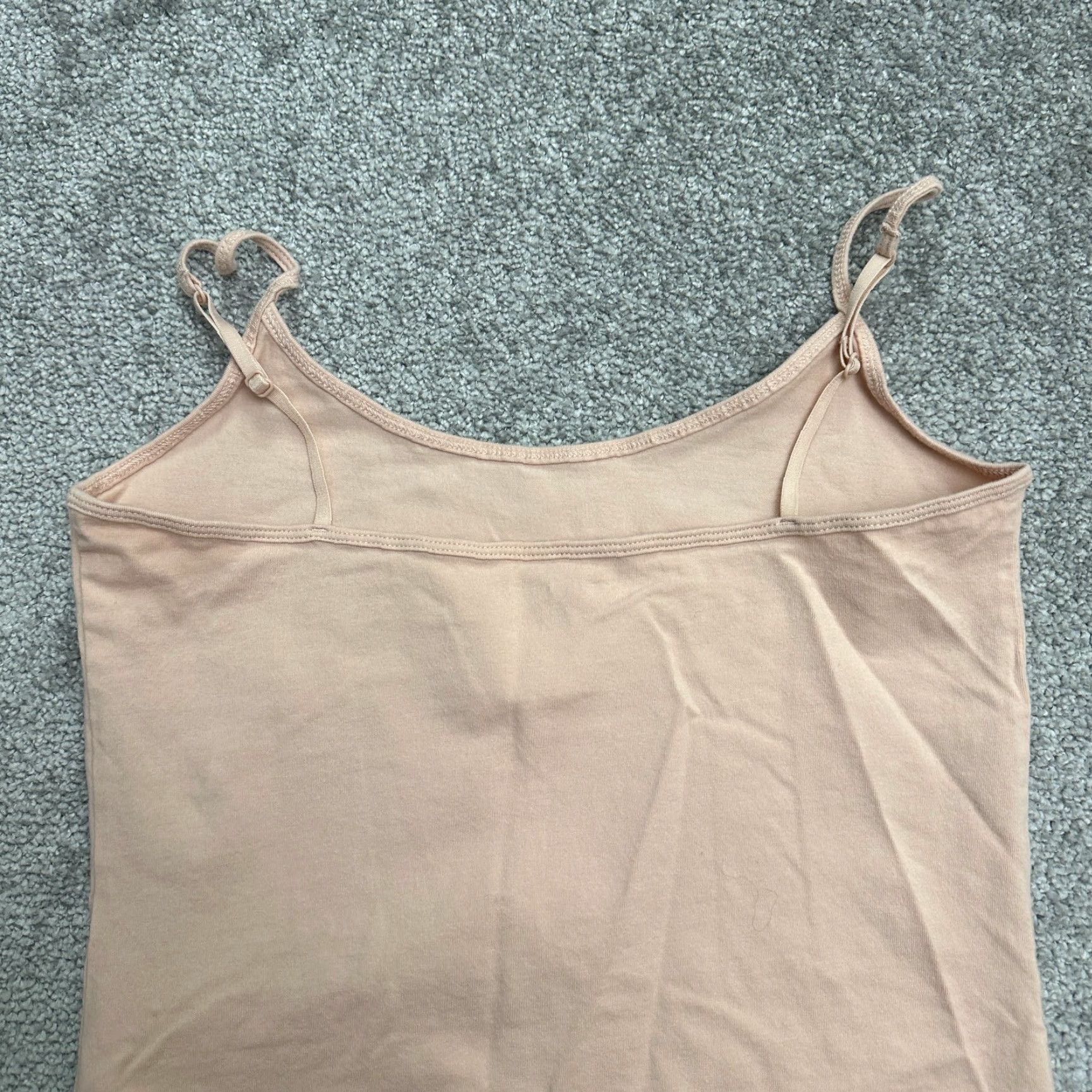 Essentials Amazon Tank Women M Orange Cotton Spandex Sleeveless Spaghetti Strap Scoop Neck Casual Top Women Size M / US 6-8 / IT 42-44 - 3 Thumbnail