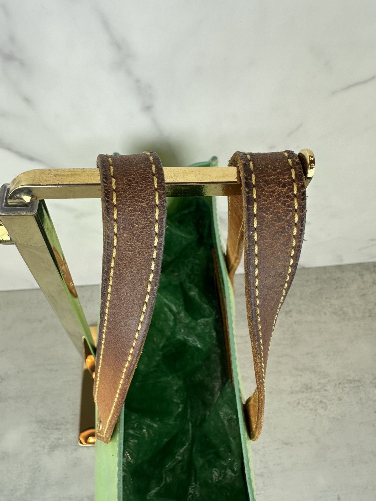 Louis Vuitton Louis Vuitton Green Vernis Reade PM Size ONE SIZE - 10 Thumbnail
