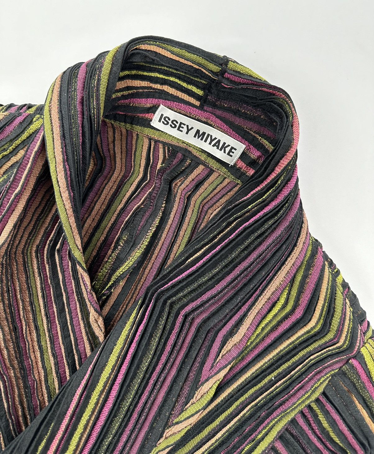 Issey Miyake Issey Miyake 3D Stretch Pleated Multi-Color Blazer Size XS / US 0-2 / IT 36-38 - 6 Thumbnail