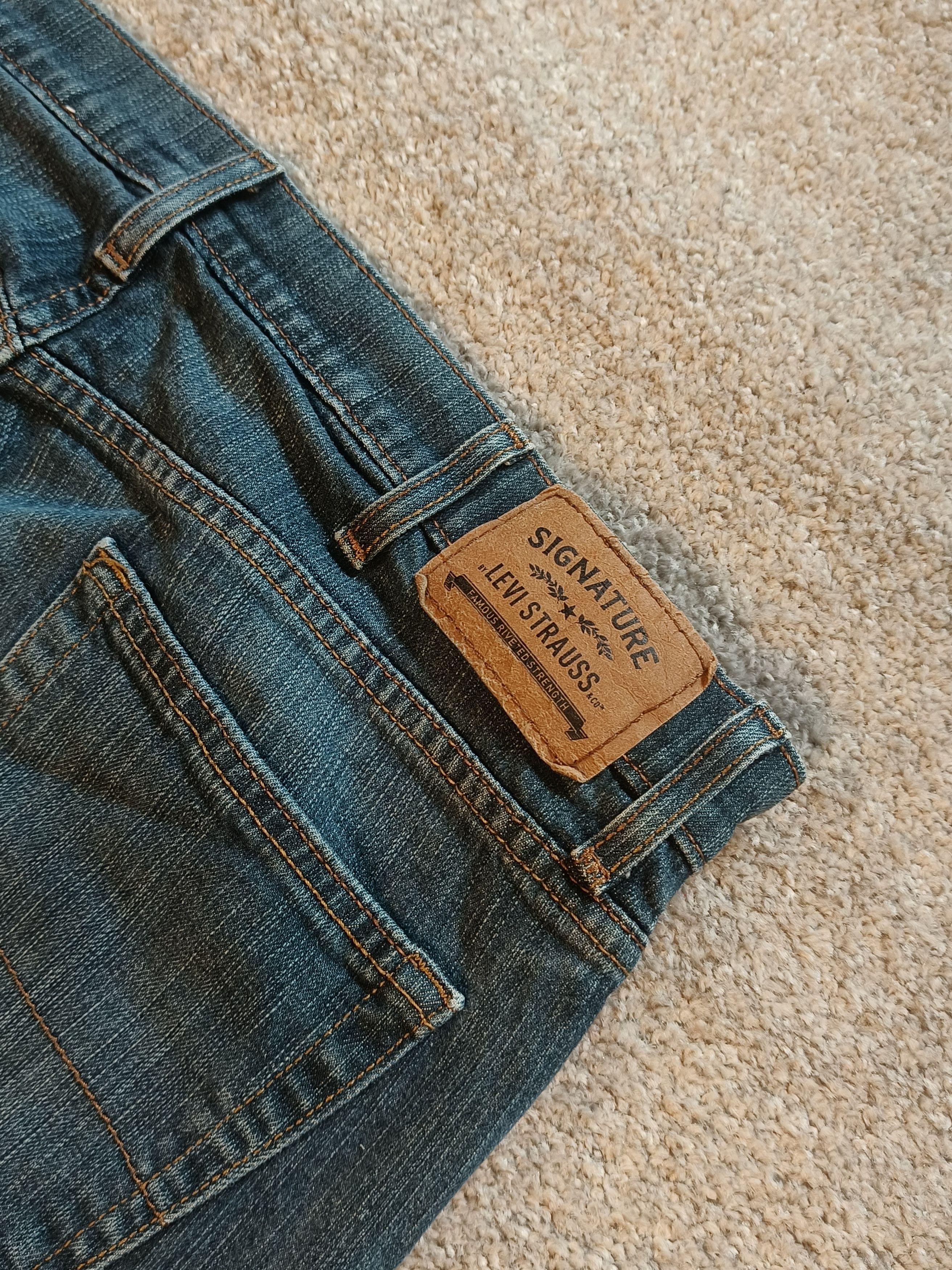 Levi's Levi's Signature Straight Fit Droit Faded Washed Jeans Size US 38 / EU 54 - 4 Thumbnail