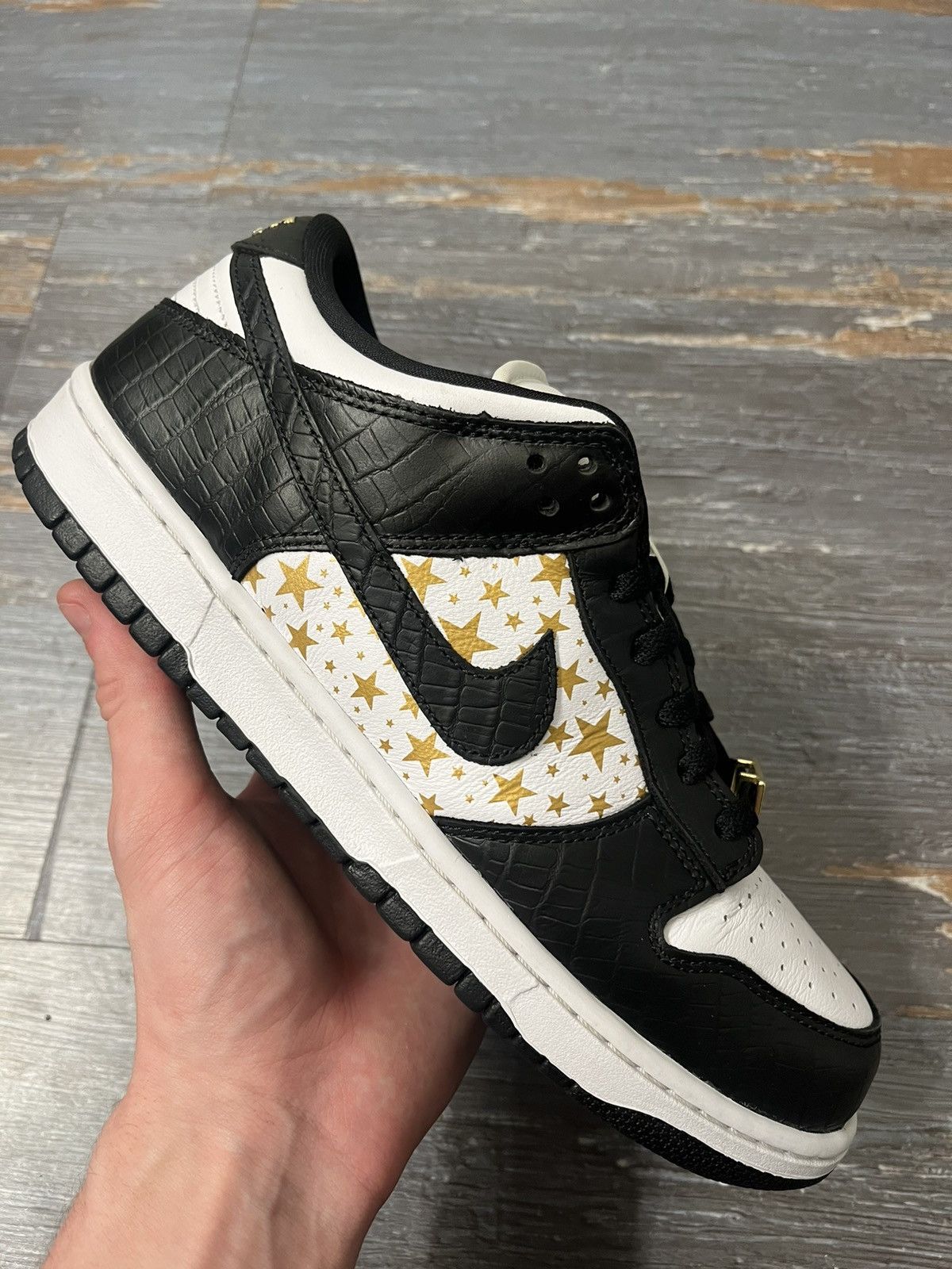image of Nike x Supreme Sb Dunk Low Black Shoes, Men's (Size 9.5)