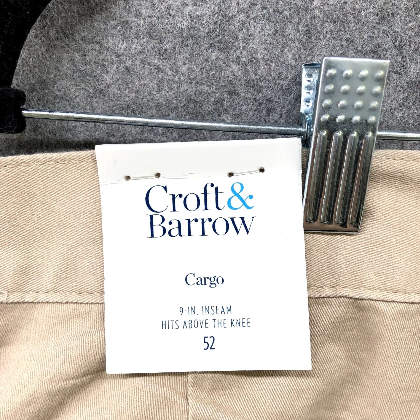 Croft & Barrow NWT Croft & Barrow Cargo Shorts Mens Size 52 Khaki Beige 9'' Cotton Canvas Flat Front Cargo Pocket Size US 36 / EU 52 - 7 Thumbnail