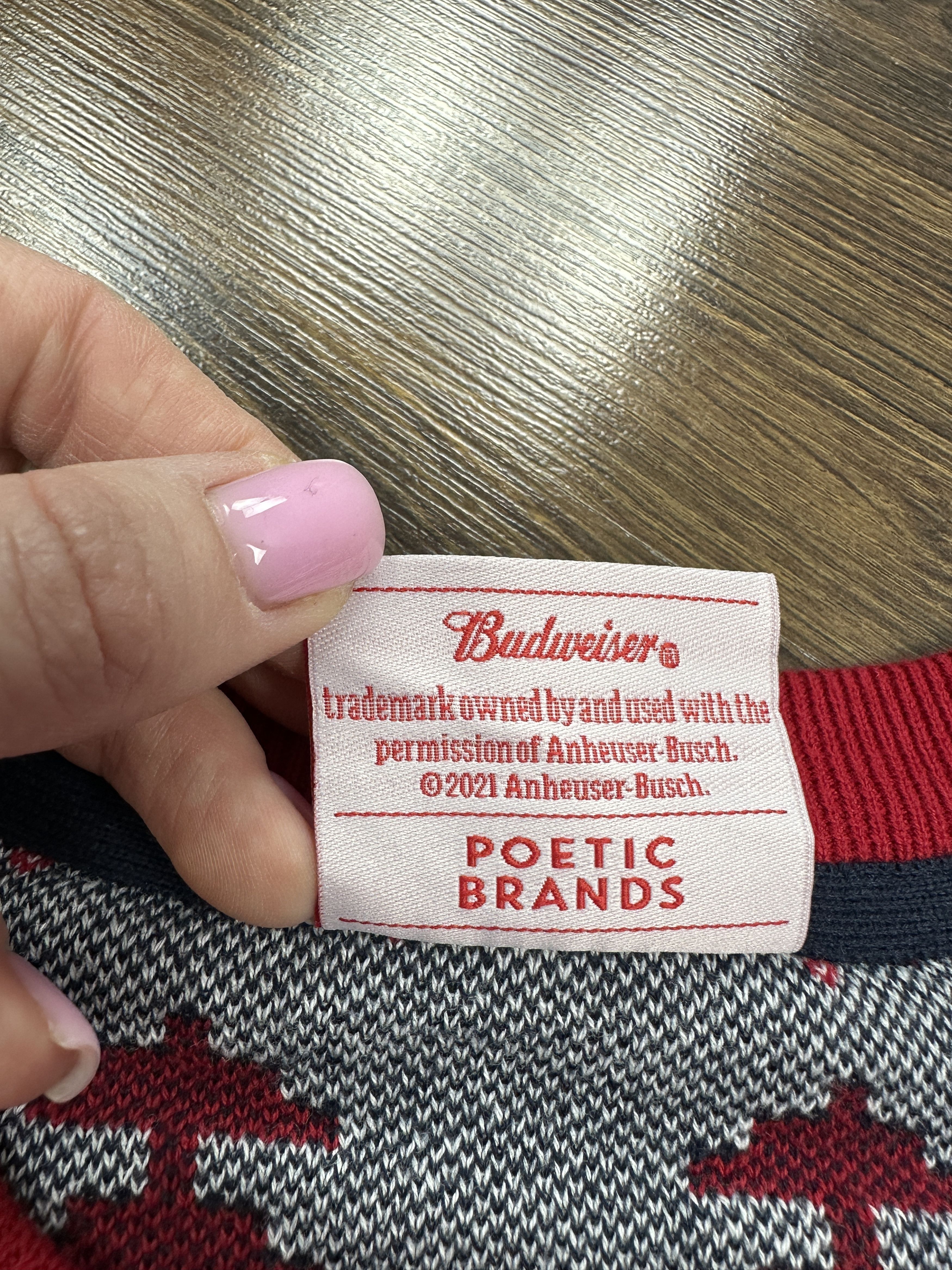 Budweiser Budweiser Mens Crew Neck Sweater Size US L / EU 52-54 / 3 - 5 Thumbnail