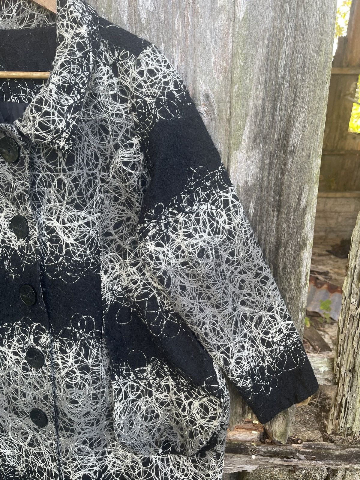 Other Avant-Garde Korean Art Coat Chaotic Thread Embroidery Size M / US 6-8 / IT 42-44 - 7 Thumbnail