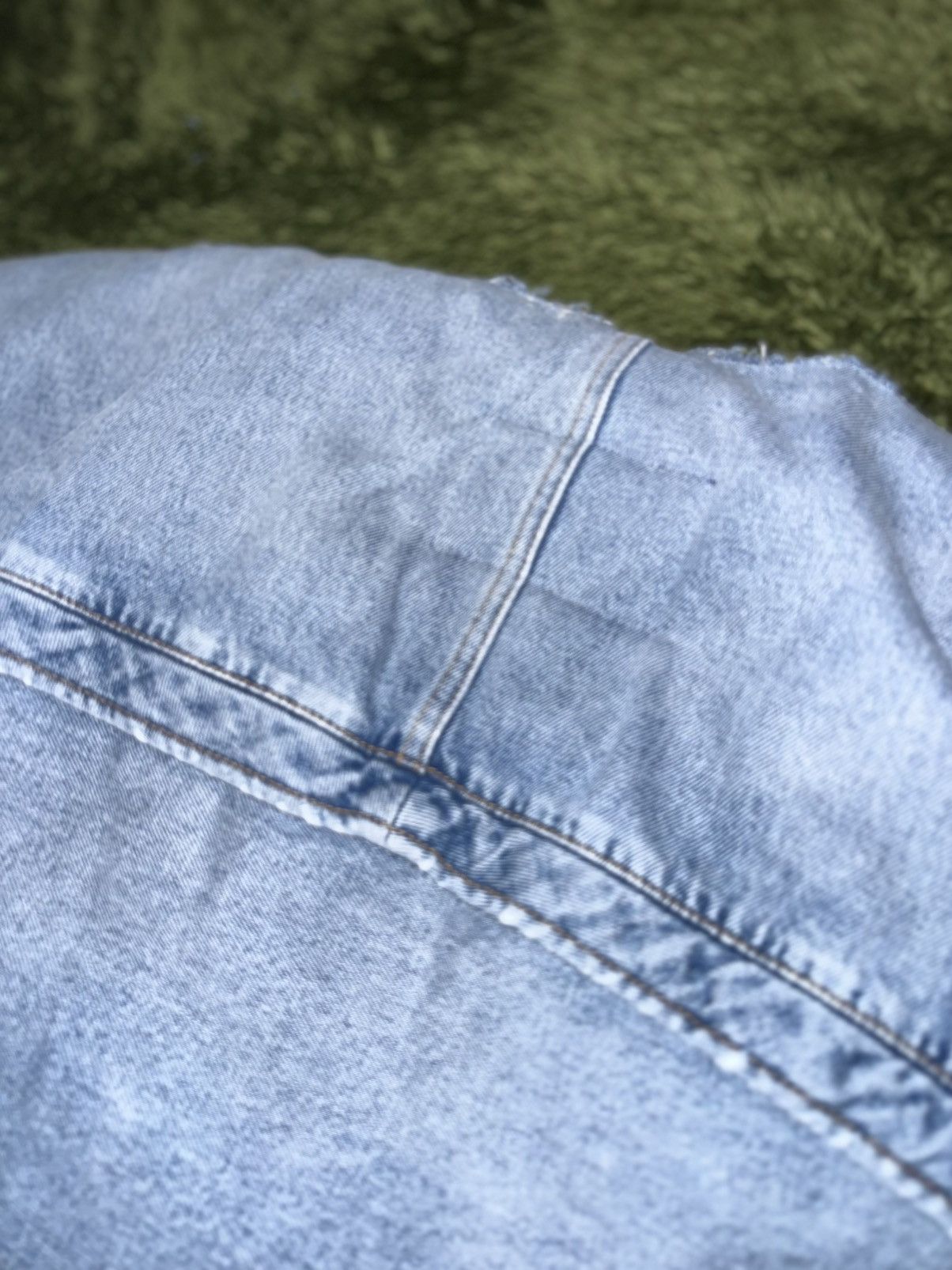 Diesel [XL] Diesel Destroyed Heavyweight Denim Bomber Jacket Size US XL / EU 56 / 4 - 12 Thumbnail