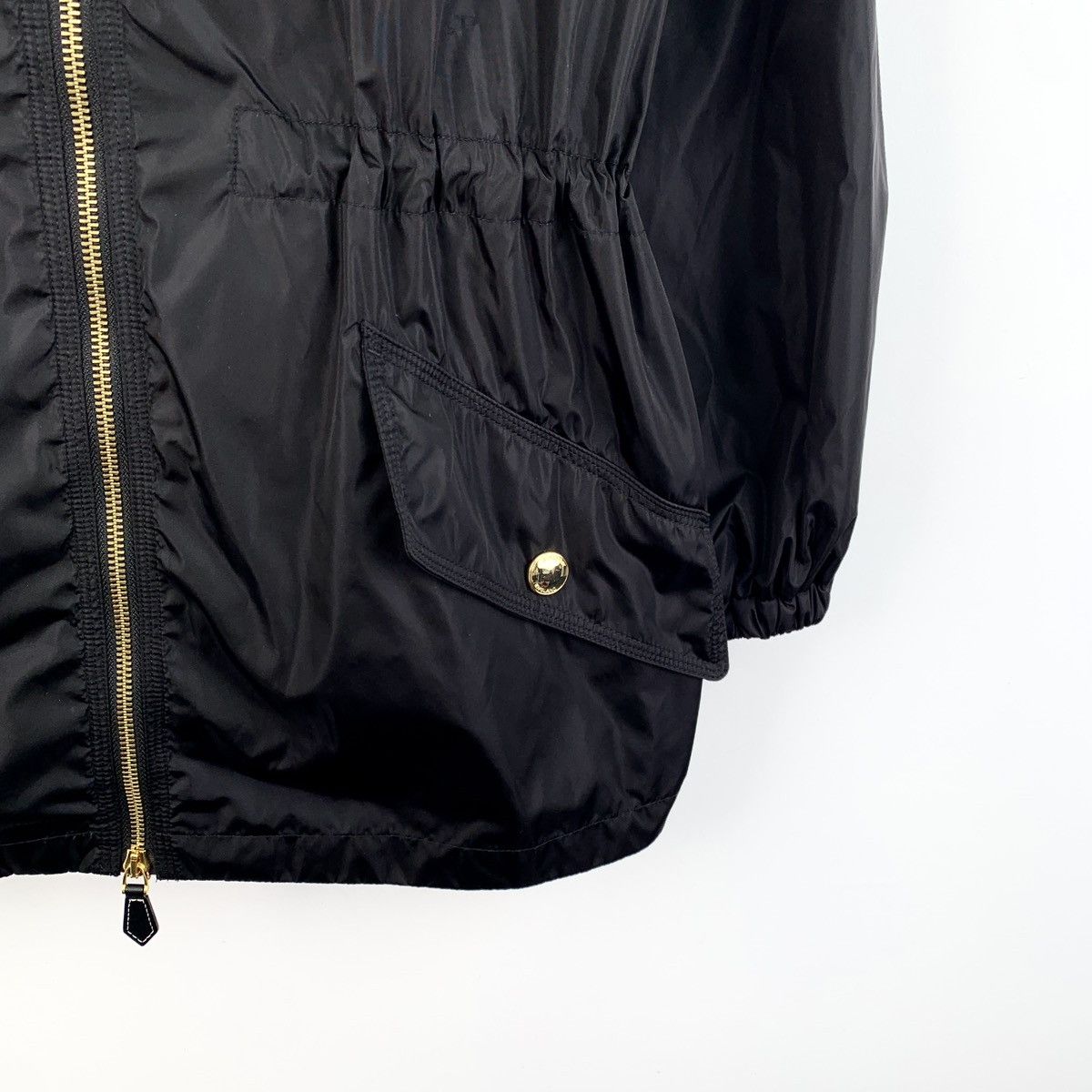 Burberry Burberry Black Hooded Drawstring Zipper Jacket Size XXS / US 00 / IT 34 - 4 Thumbnail