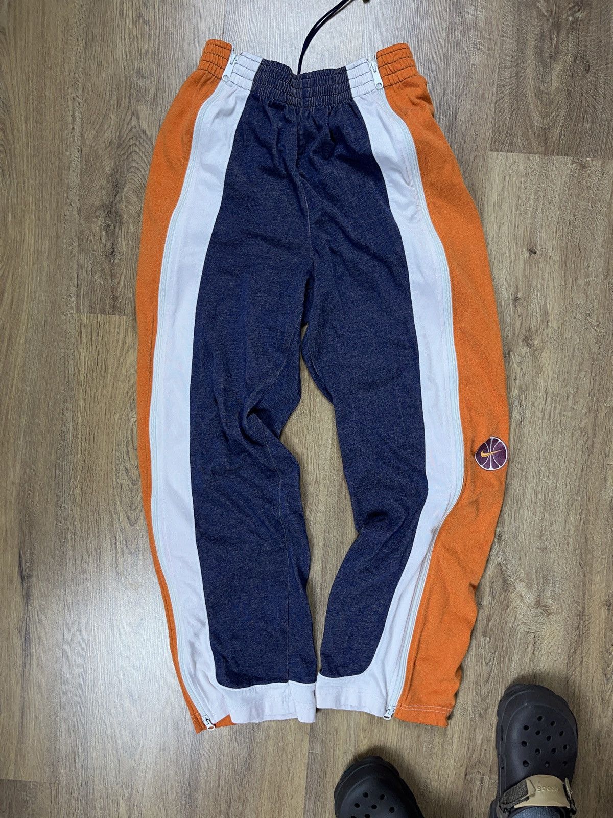Nike ➕90s crazy Nike zip baggy sweatpants team sports rare Size US 31 - 1 Thumbnail