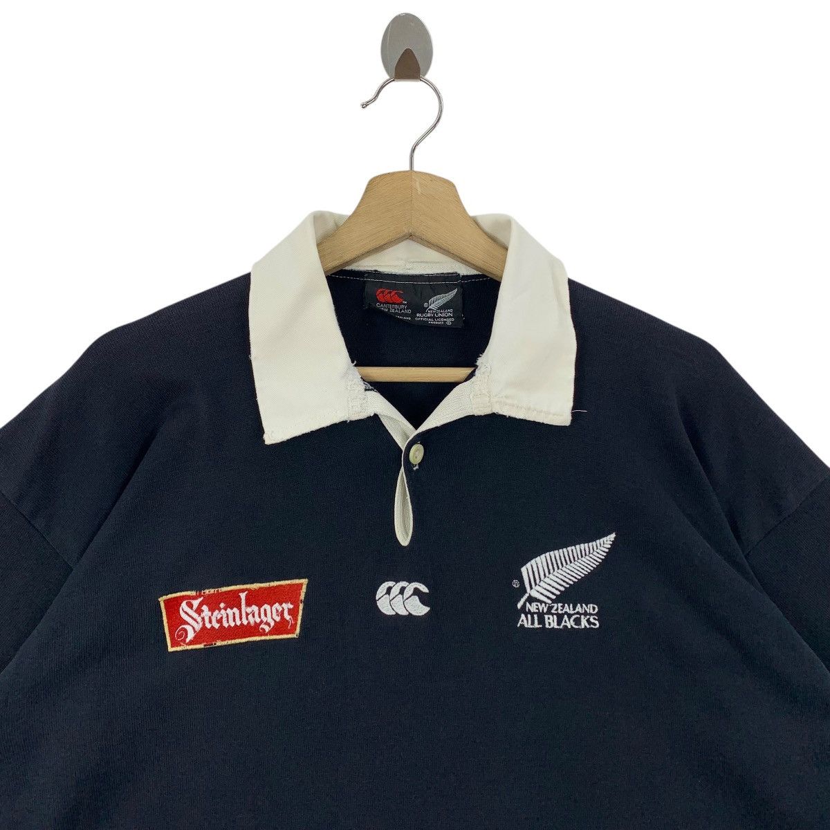 Canterbury of New Zealand × Vintage Vintage CANTERBURY Steinlager black polo tees Size US M / EU 48-50 / 2 - 2 Thumbnail