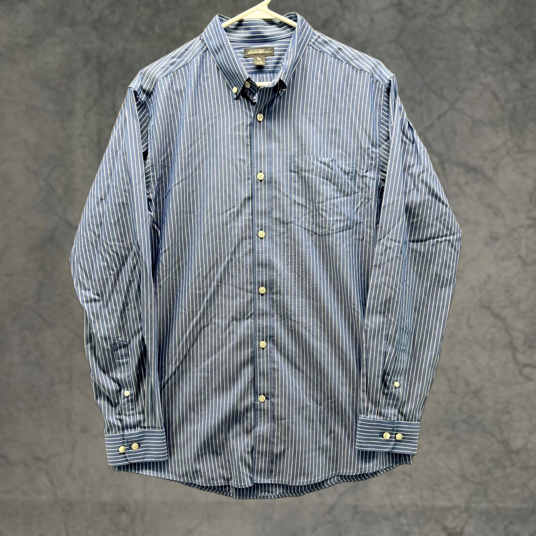 Eddie Bauer VINTAGE Eddie Bauer Shirt Mens M Blue Men Adult Casual Button Striped Cotton Size US M / EU 48-50 / 2 - 1 Thumbnail