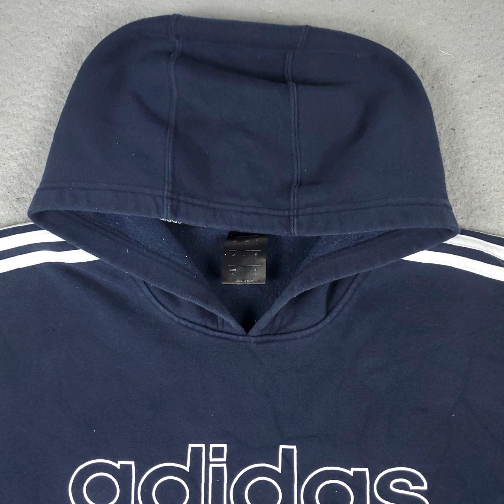 Adidas Adidas Hoodie Mens Large Blue Pullover Sweatshirt Mock Neck Hooded Size US L / EU 52-54 / 3 - 2 Thumbnail