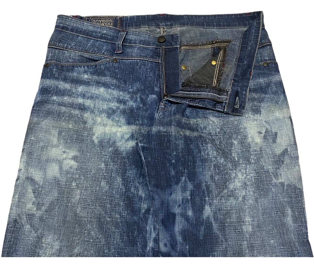 If Six Was Nine Vintage Marithe Francios Girbaud Flared Bleach Jeans 1990s Size US 34 / EU 50 - 5 Thumbnail