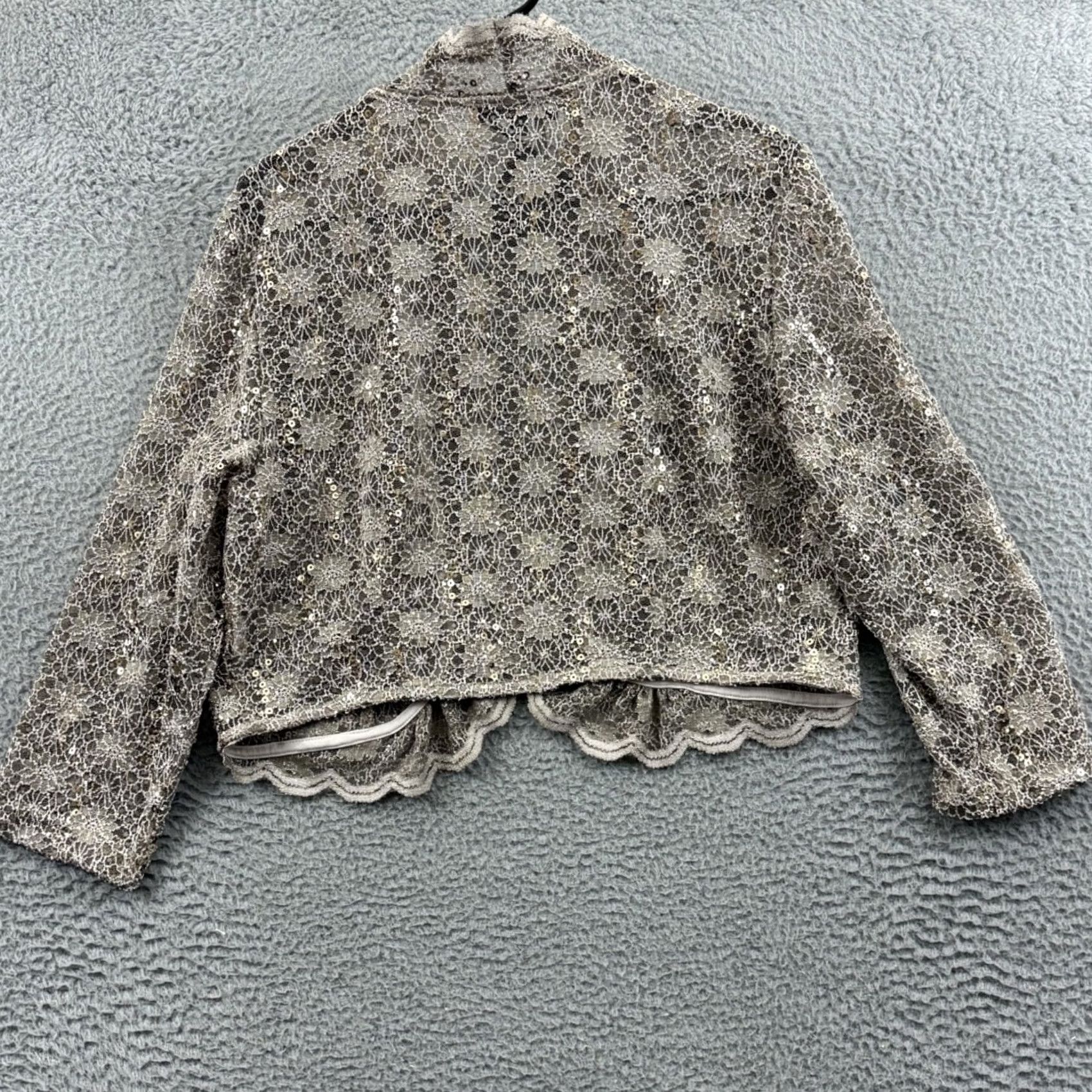 Vintage VINTAGE R&M Richards Jacket Womens XL Sequin Lace Bolero Shrug 80s Elegant NWT Size XL / US 12-14 / IT 48-50 - 7 Thumbnail