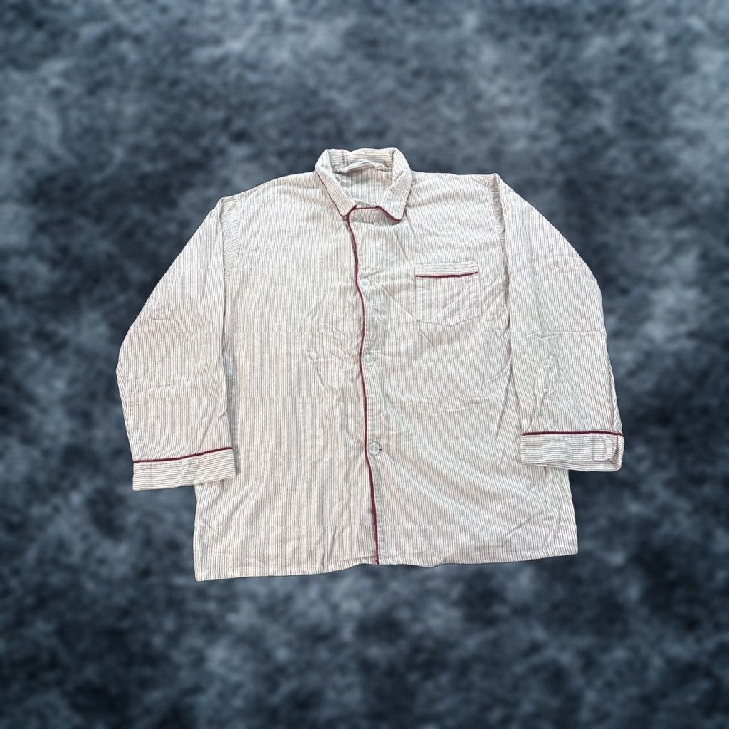 Vintage VINTAGE Weldon Shirt Mens XL Long Sleeve Button-Up Red Stripe USA 60s Button-Up Relaxed Fit Size US XL / EU 56 / 4 - 1 Thumbnail