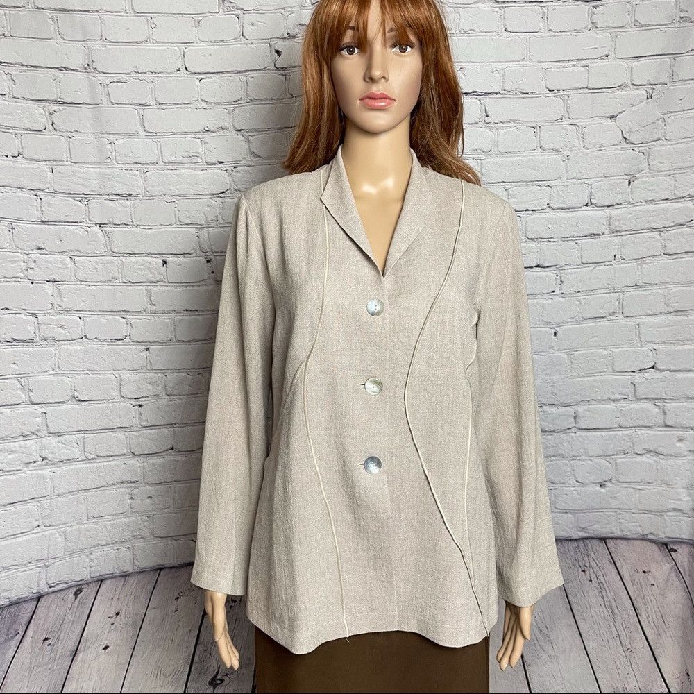 Other New EMMELLE Beige Long Sleeve Jacket Size S Size S / US 4 / IT 40 - 1 Thumbnail