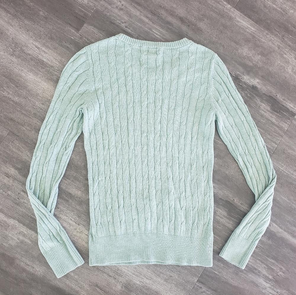 Merona Mint Green Detailed Merona Sweater Long Sleeve Size S / US 4 / IT 40 - 2 Thumbnail