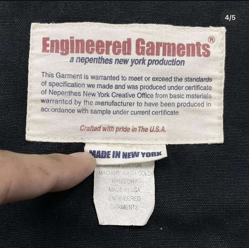 Engineered Garments Men’s Canvas Utility Chore Jacket Size US XS / EU 42 / 0 - 4 Thumbnail