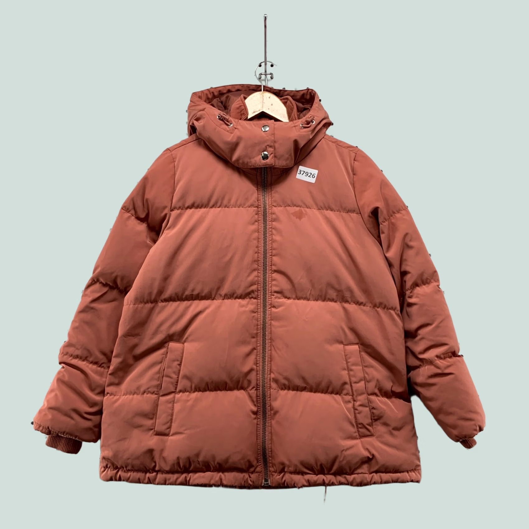 Madewell Madewell Down Puffer Jacket Womens Hooded Heavyweight Peach Pink XS Size XS / US 0-2 / IT 36-38 - 1 Thumbnail