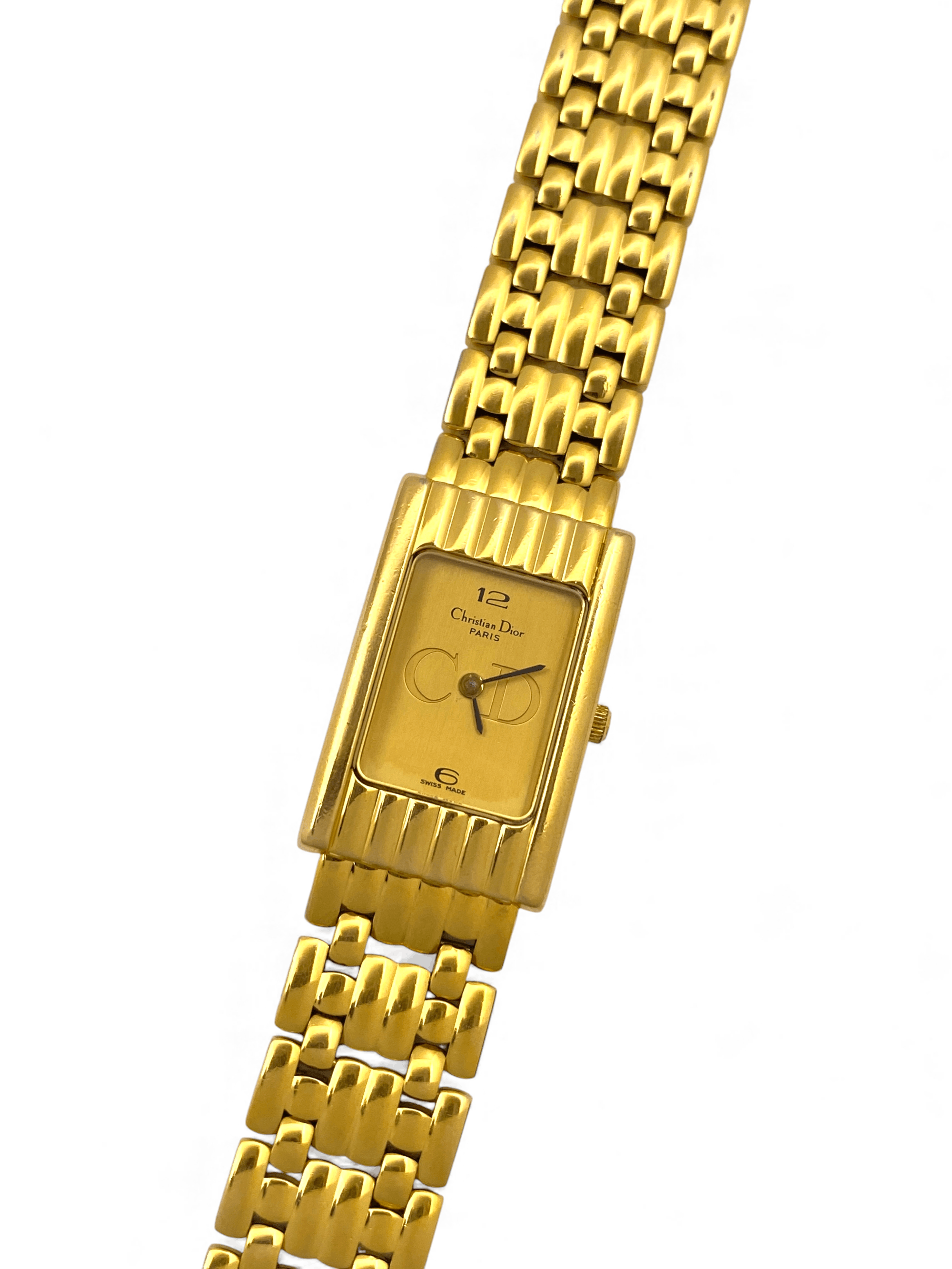 Dior Dior Gold Plated Tank Classic Dress Wrist Watch Vintage Size ONE SIZE - 4 Thumbnail
