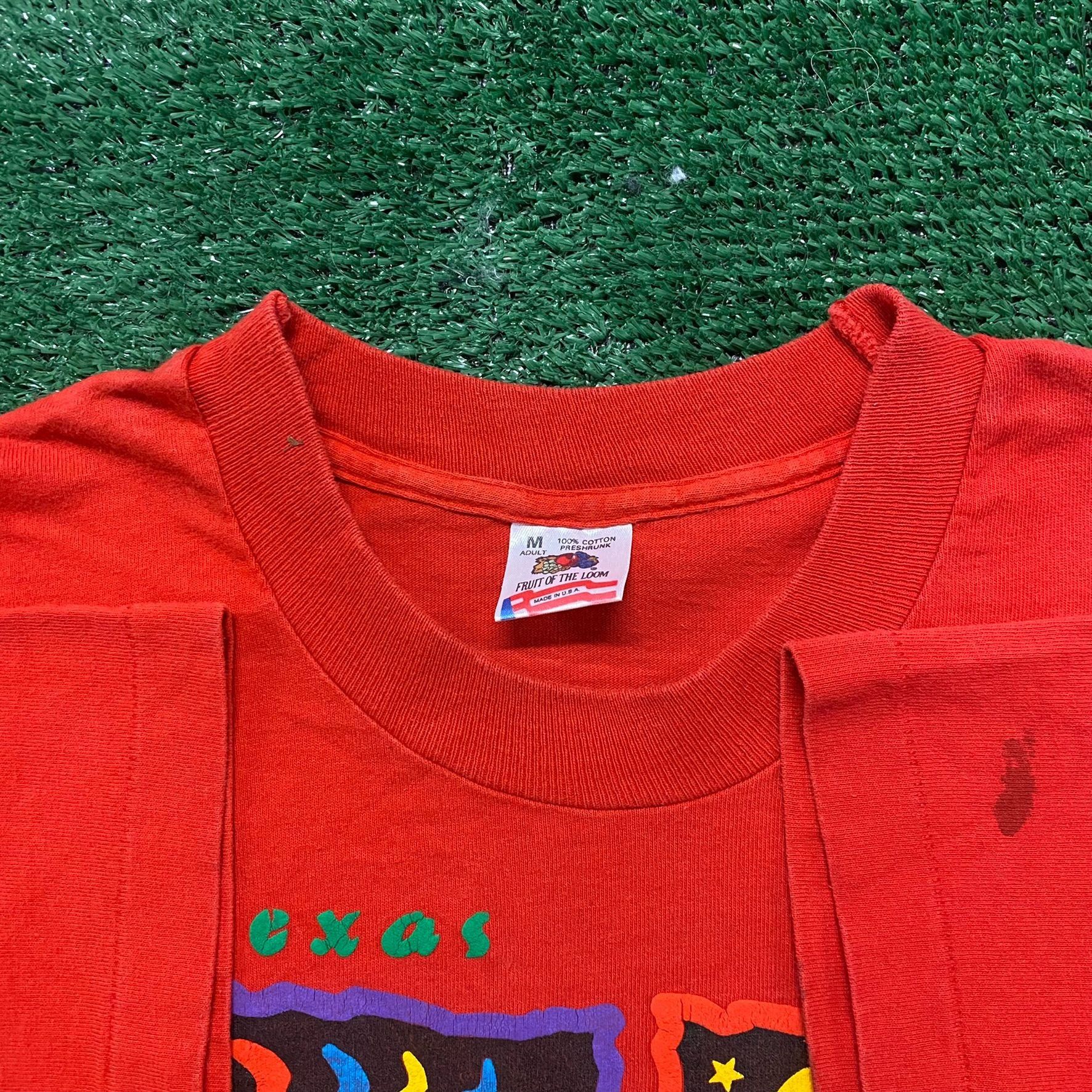 Fruit Of The Loom Vintage 90s Texas Pop Art Shirt Single Stitch Tourist Tee Size US M / EU 48-50 / 2 - 4 Thumbnail