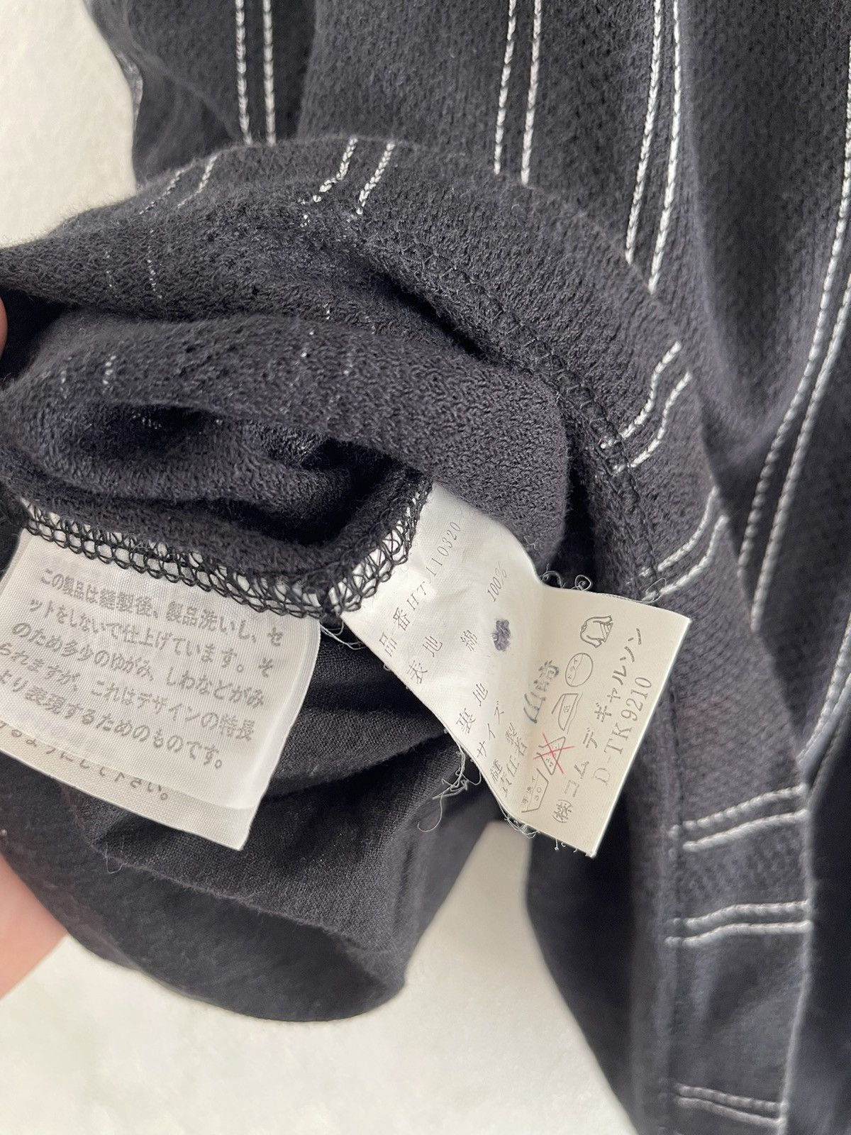Comme des Garcons Homme Comme Des Garcons Homme Polo Back Stripe Stitch Size US L / EU 52-54 / 3 - 4 Thumbnail
