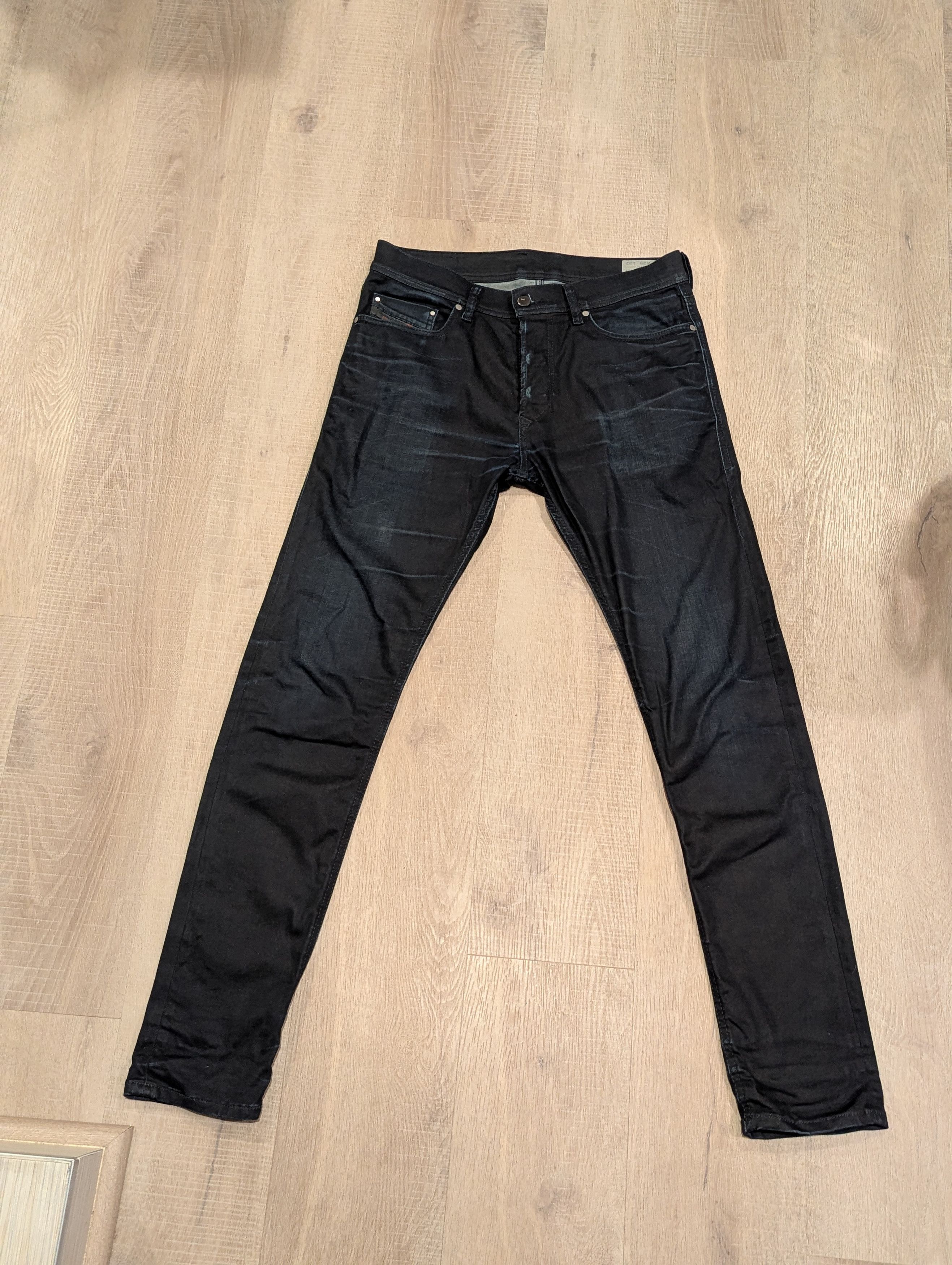 Diesel waxed skinny jeans