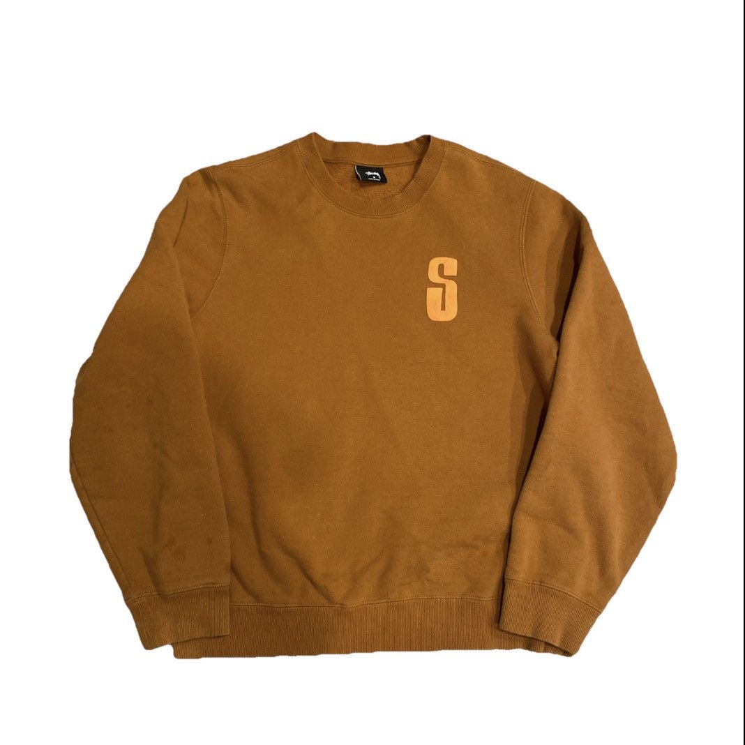 Stussy Stüssy Men’s S Puff Crewneck Caramel Size Medium Size US M / EU 48-50 / 2 - 1 Thumbnail