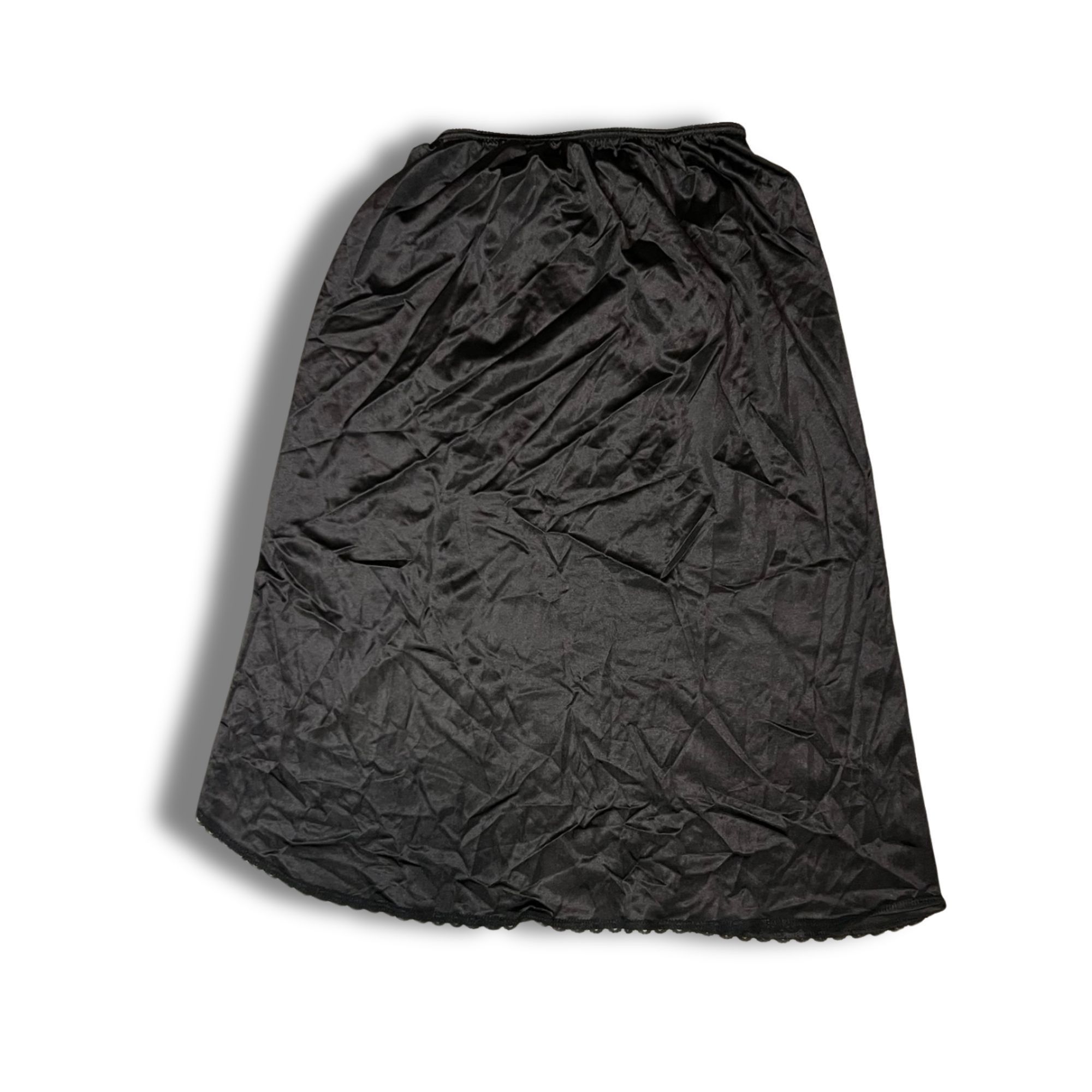Other Vintage Warners Black Back Slit Slip With Lace Trim Medium A Size 30" / US 8 / IT 44 - 3 Thumbnail