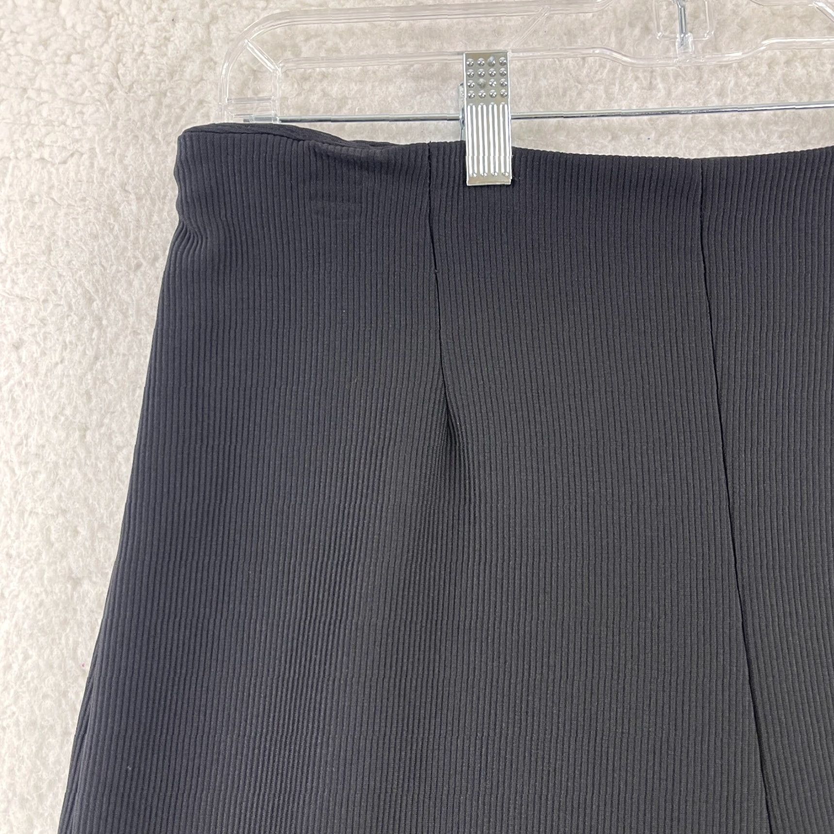 Ann Taylor VINTAGE Ann Taylor Pants Womens Size 14 Black Ribbed Roll Cuff Tapered Stretch Outfit Pants Size 36" / US 14 / IT 50 - 4 Thumbnail