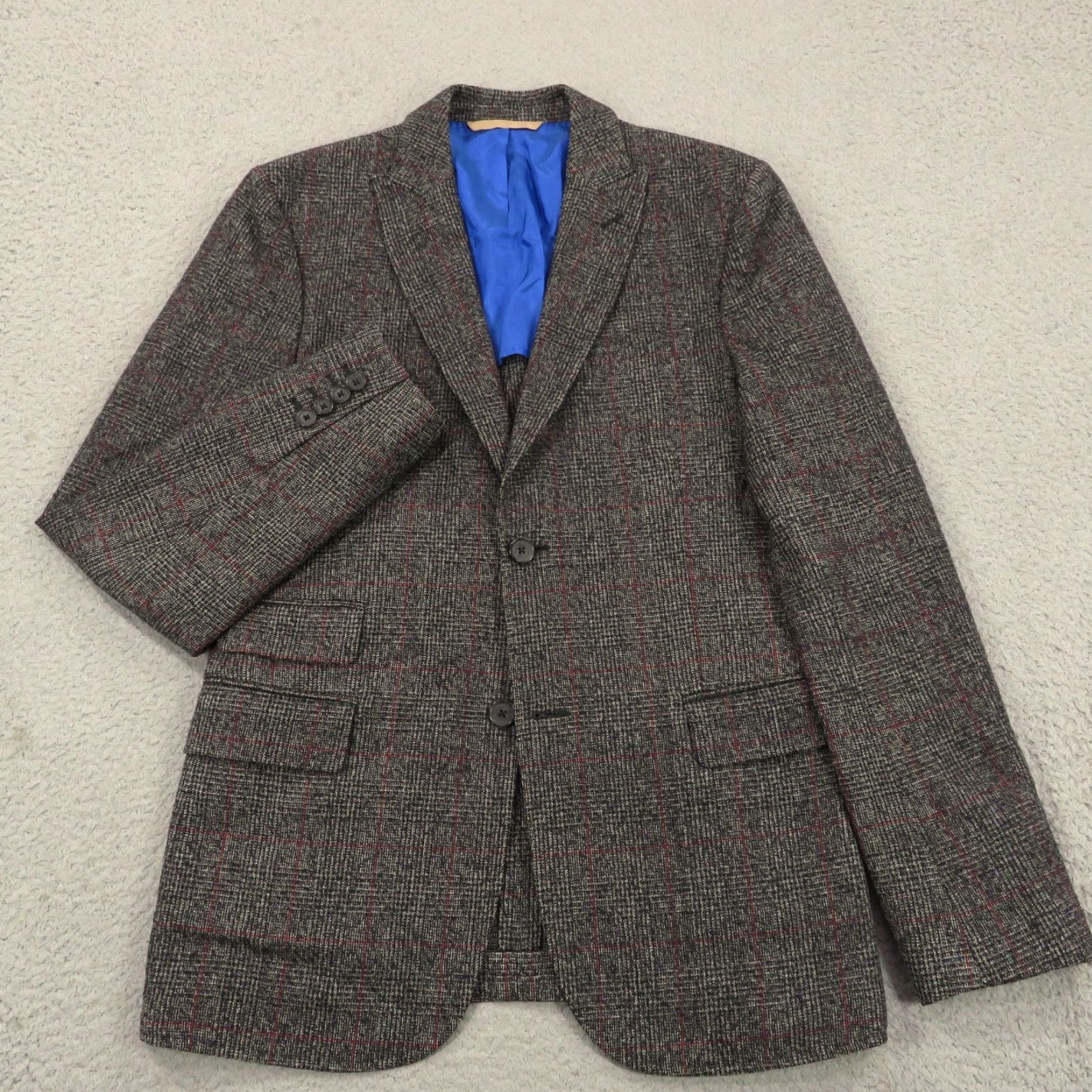 J.Lindeberg J Lindeberg Blazer 38L Charcoal Check Unstructured Sport Coat Subalpino Dandy Size 38R - 3 Thumbnail