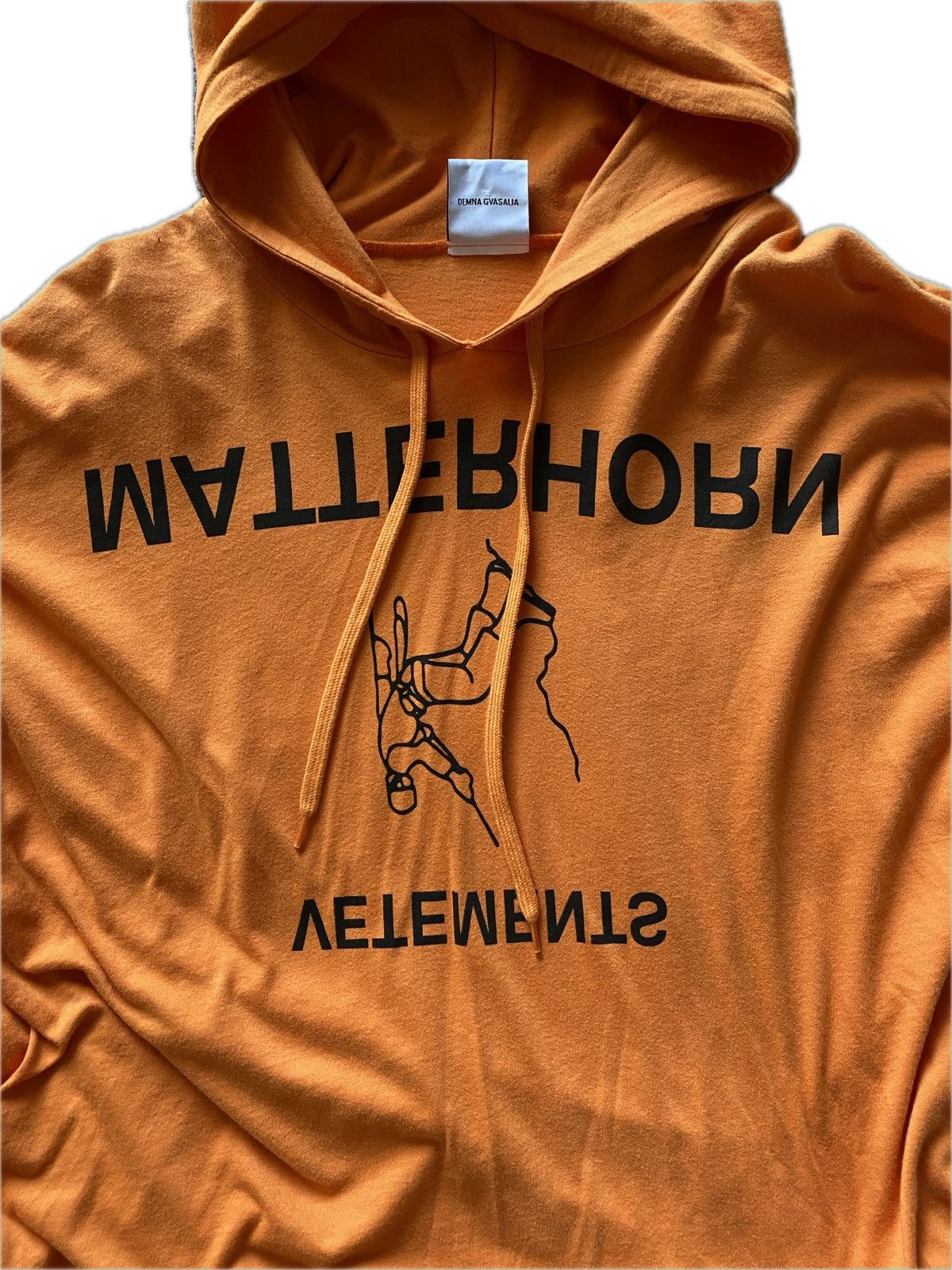 Vetements Matterhorn Orange Cotton T-shirt Hoodie