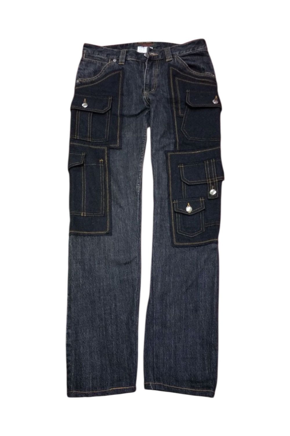 Katharine Hamnett London Black Hybrid Cargo Denim Size US 31 - 1 Thumbnail