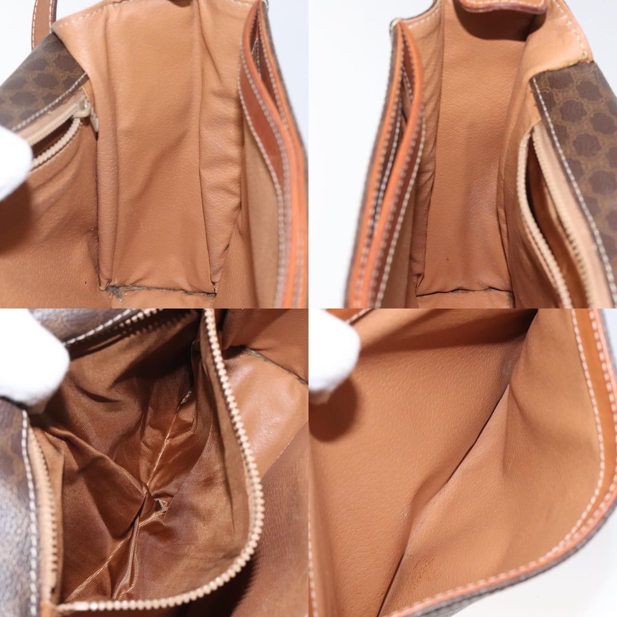 Celine CELINE Macadam Canvas Circle Shoulder Bag Pvc Leather Brown Size ONE SIZE - 12 Thumbnail