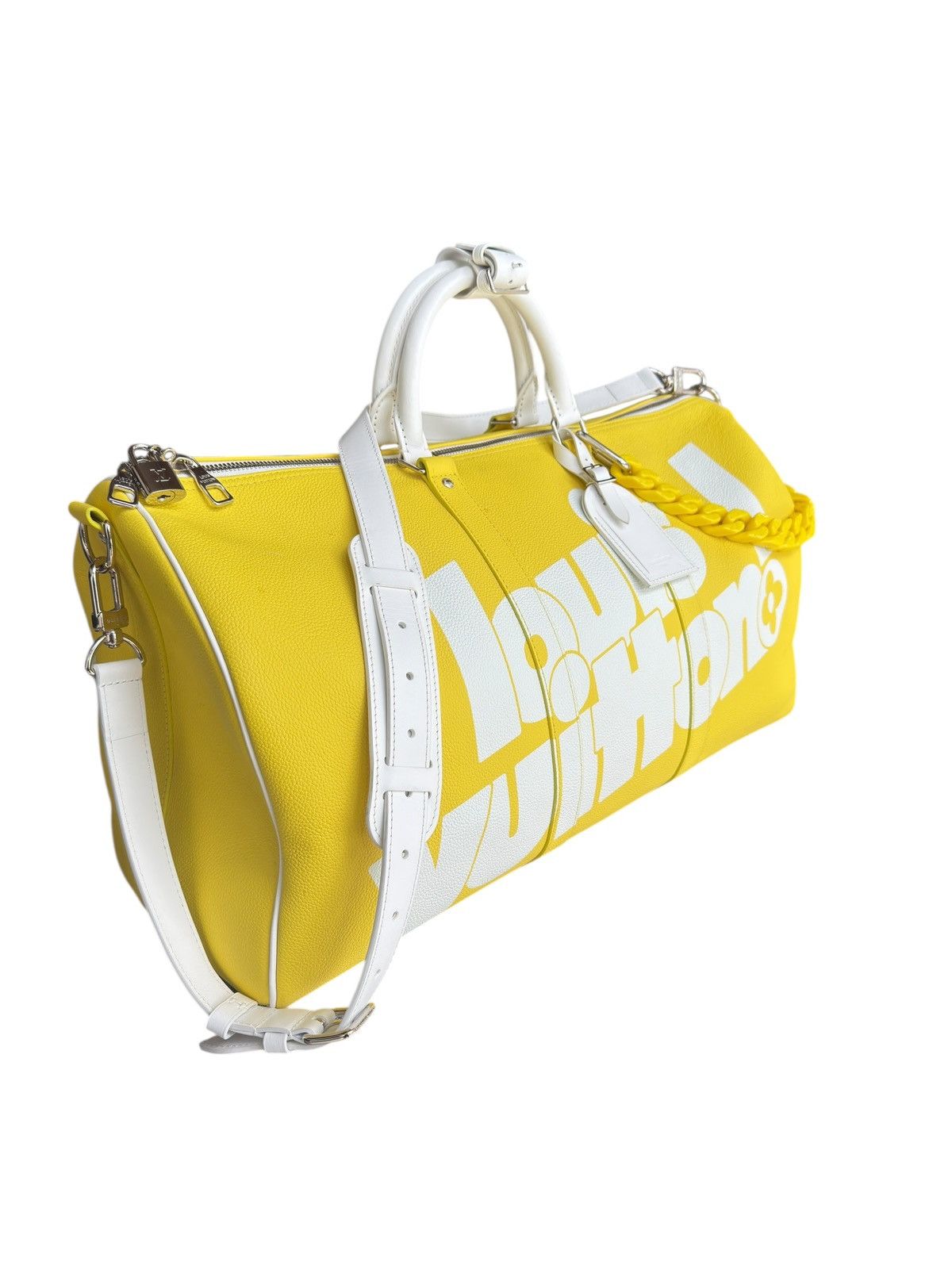Louis Vuitton Louis Vuitton Keepall Bandouliere 50 Yellow Duffle Bag Size ONE SIZE - 5 Thumbnail