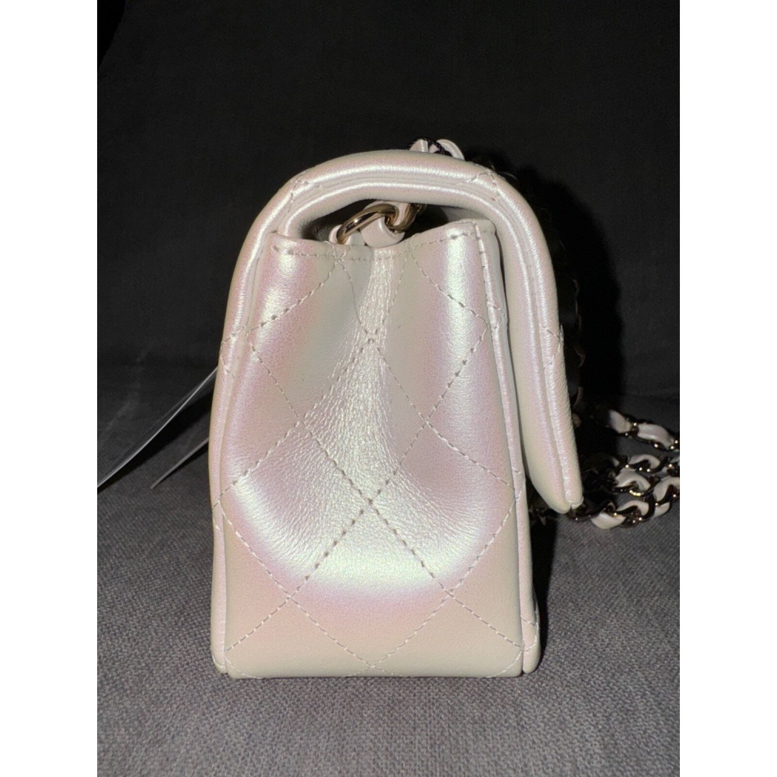 Chanel Chanel White Mini Flap CC Quilted Chain Crossbody Bag Size ONE SIZE - 11 Thumbnail