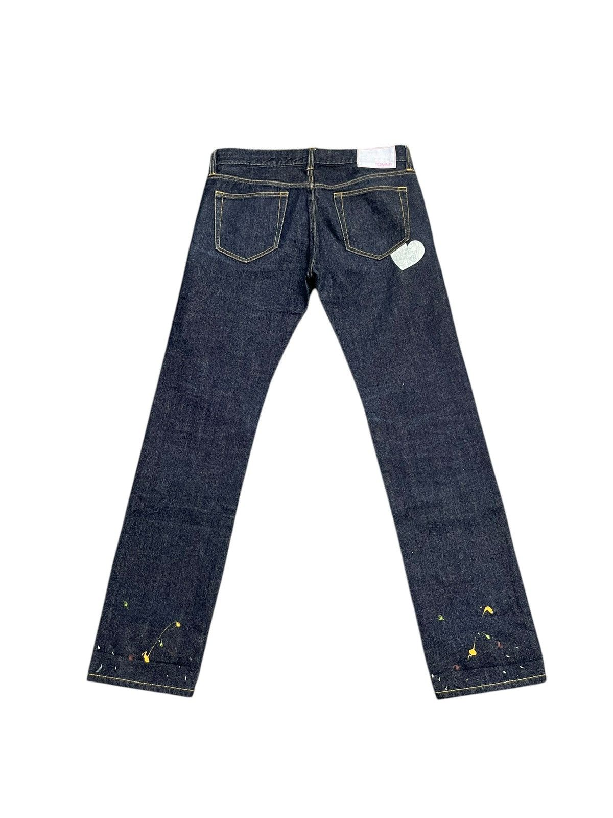 Designer × Tommy Hilfiger × Tommy Jeans Tommy Custom Paint Denim Size 33" - 7 Thumbnail