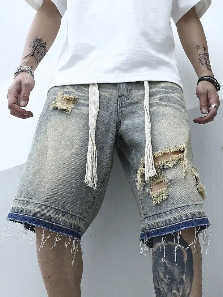 Japanese Brand × Vintage Stretchy Denim Jeans Shorts Size US 40 / EU 56 - 4 Thumbnail