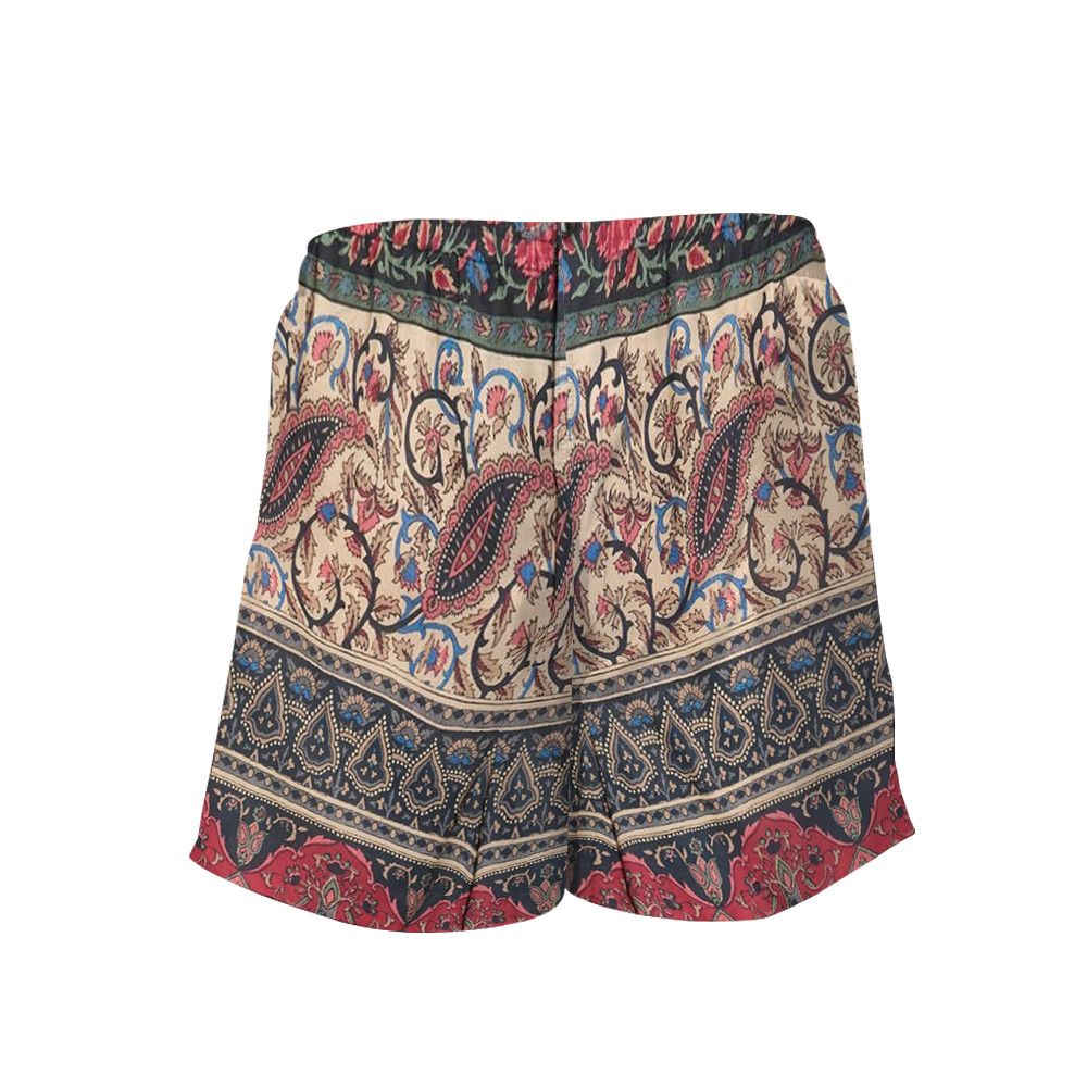 Designer Cotton Muslin Bermuda Shorts With Voyage Imaginaire Print Size US 29 - 2 Thumbnail