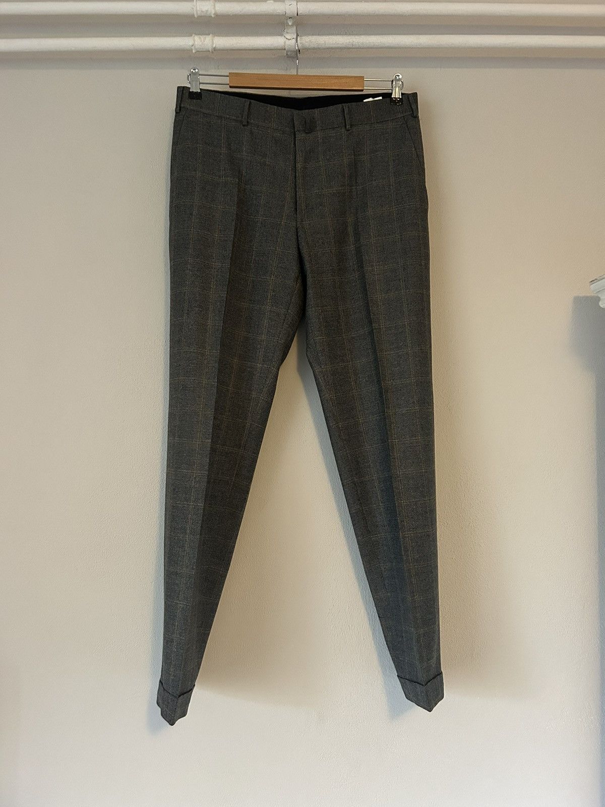 Valentino AW2008 Checkered Gray Wool Pants Size US 36 / EU 52 - 1 Thumbnail