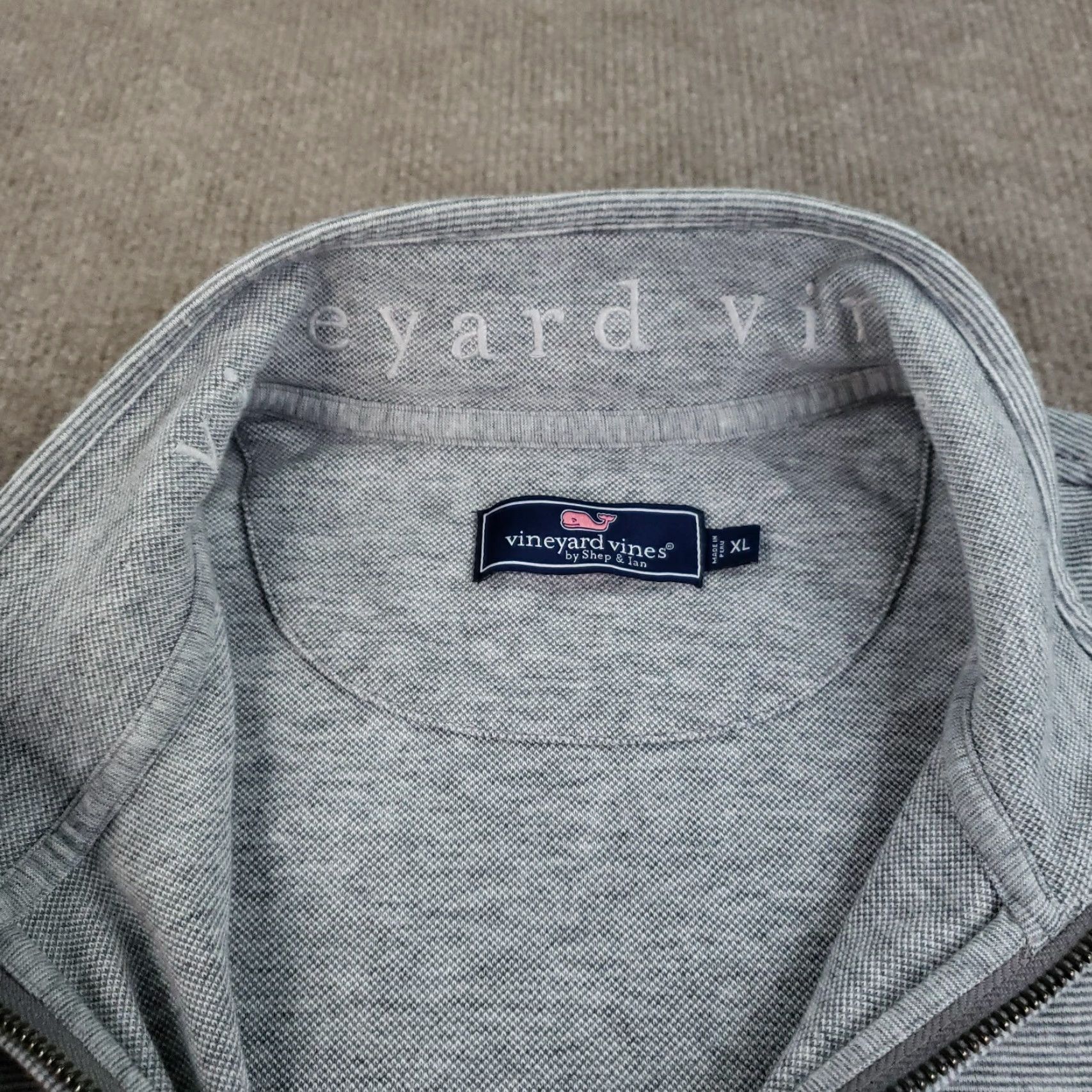 Vineyard Vines Vineyard Vines Sweatshirt Mens XL Gray Mock Neck 1/4 Zip Pullover Casual Sweater Size US XL / EU 56 / 4 - 6 Thumbnail