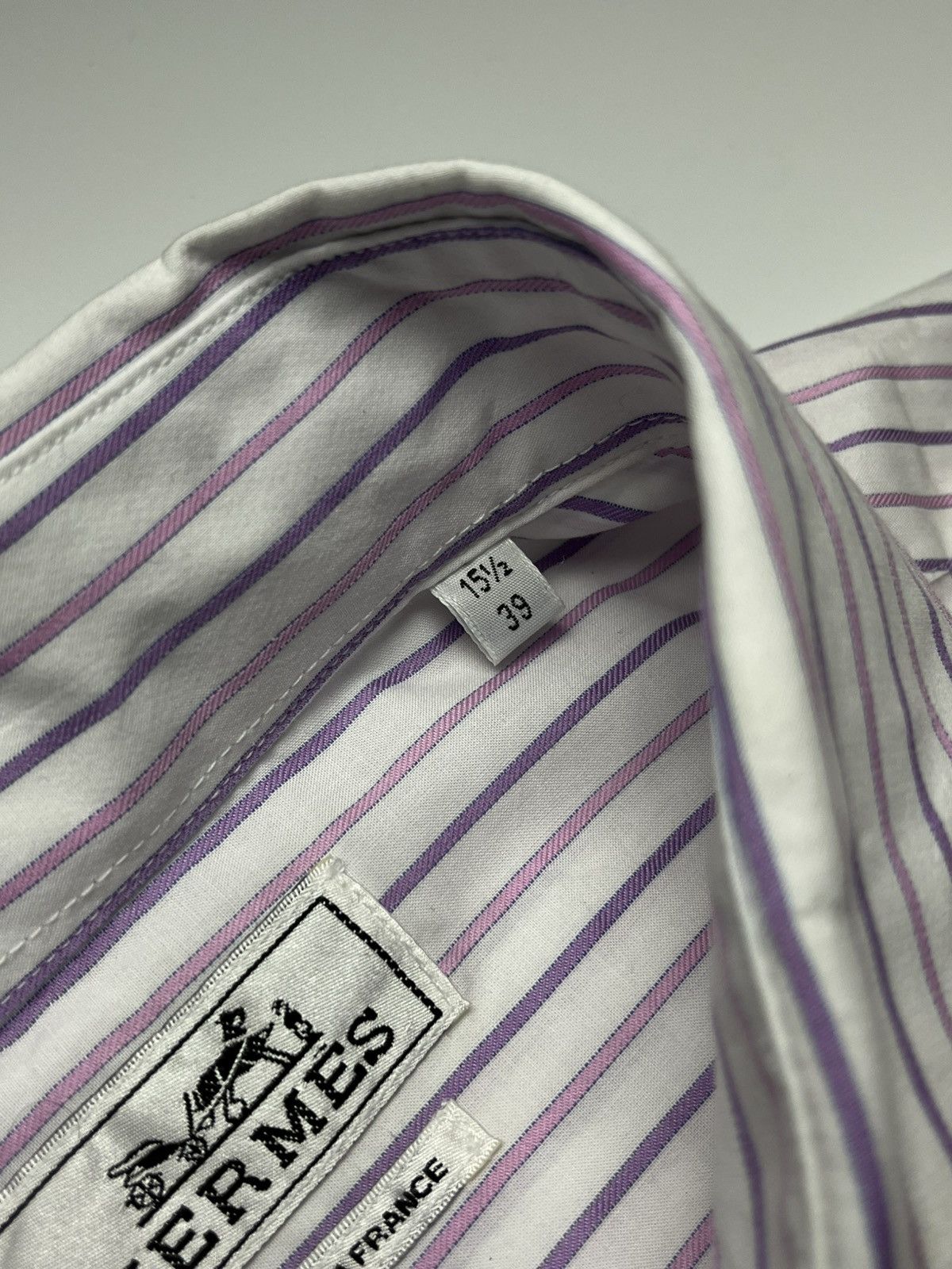 Hermes Hermès Short Striped Sleeve Button Down Shirt Size US M / EU 48-50 / 2 - 7 Thumbnail