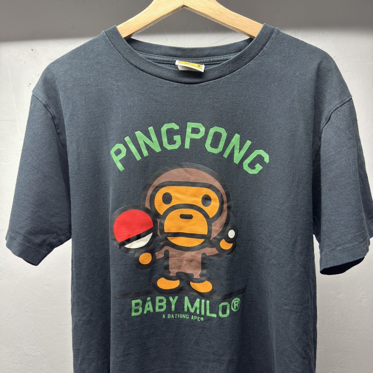 Bape Vintage Bape Baby Milo Ping Pong Shirt Faded Size US M / EU 48-50 / 2 - 2 Thumbnail
