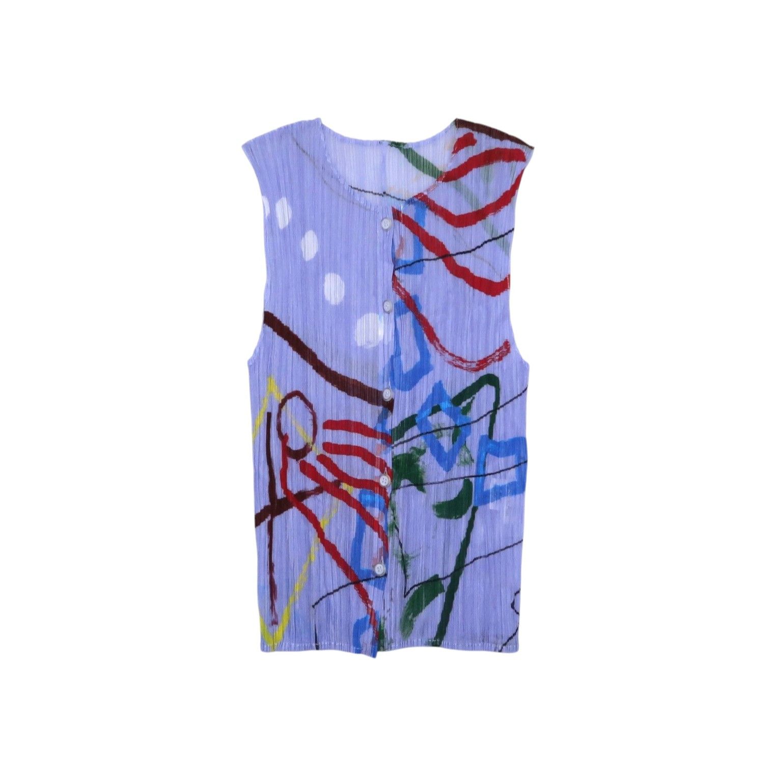 Pleats Please Issey Miyake Pleats Please Issey Miyake "Graffiti Geometry" Vest Size US M / EU 48-50 / 2 - 1 Thumbnail