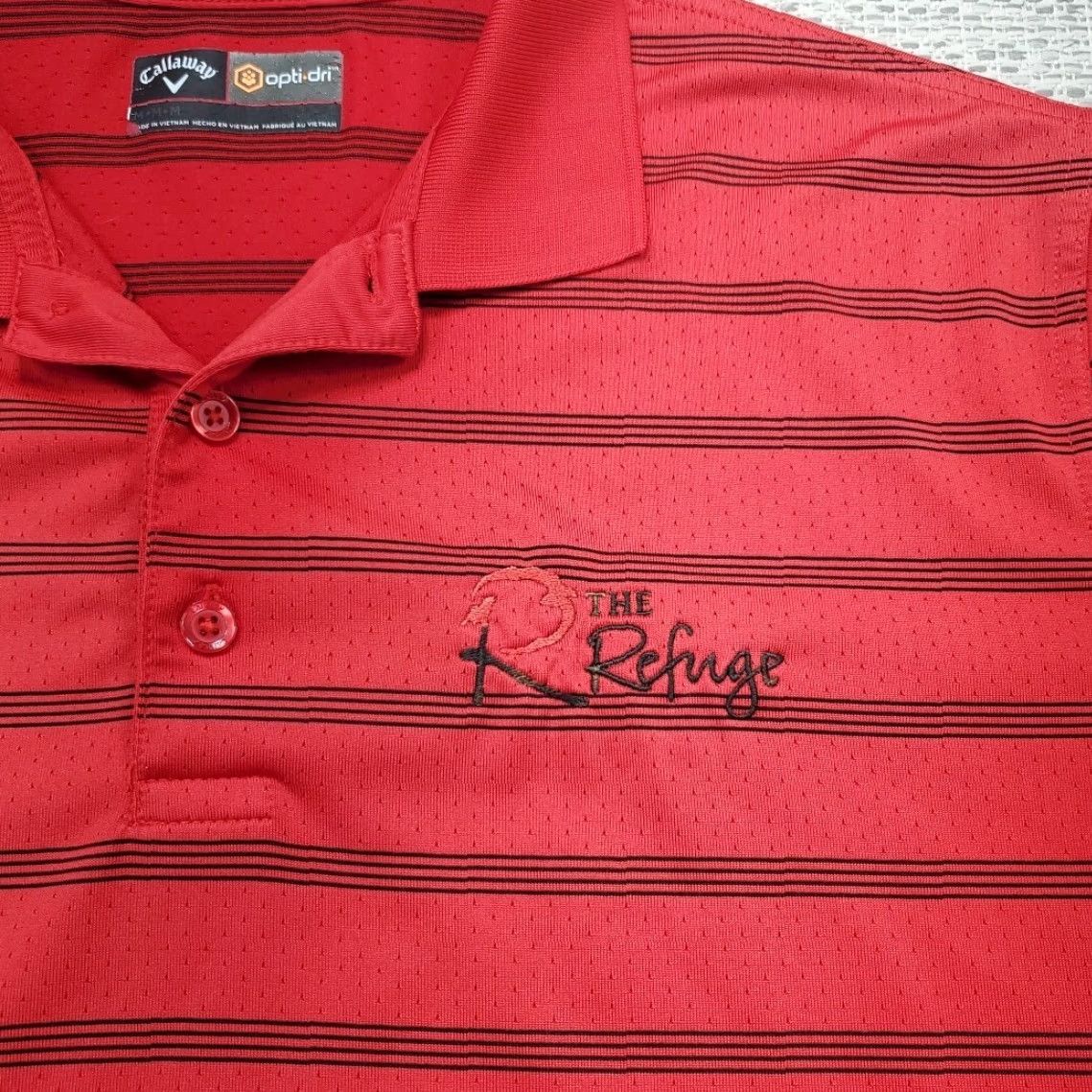 Callaway Callaway Opti Dri Golf Polo Shirt Mens M Short Sleeve V Logo The Refuge Polo Shirt Size US M / EU 48-50 / 2 - 5 Thumbnail
