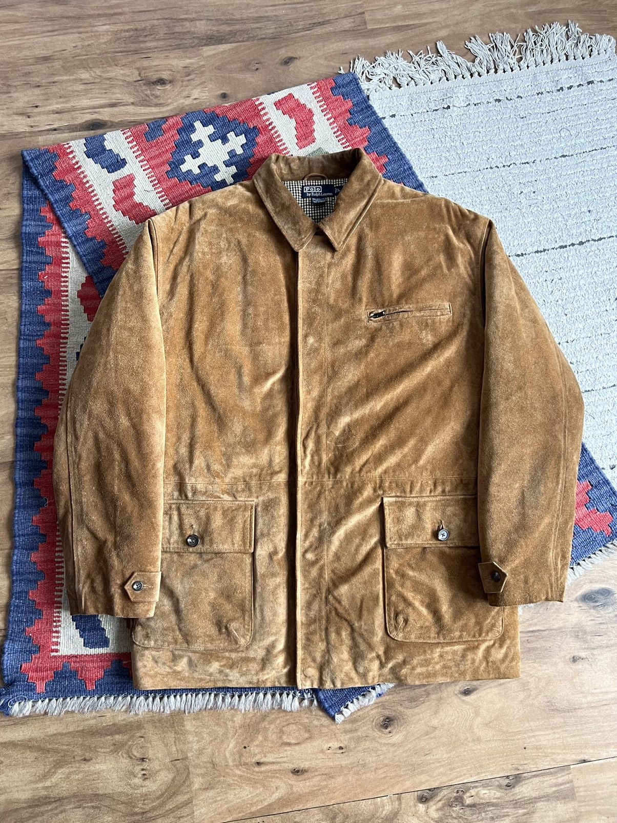 Polo Ralph Lauren × RRL Ralph Lauren × Ralph Lauren Vintage 80s-90s Polo by Ralph Lauren Suede Ranch/Car Coat Size US XL / EU 56 / 4 - 2 Thumbnail