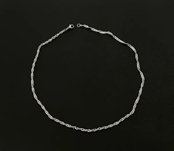 Jewelry Silver Twisted Chain Necklace Size ONE SIZE - 5 Thumbnail
