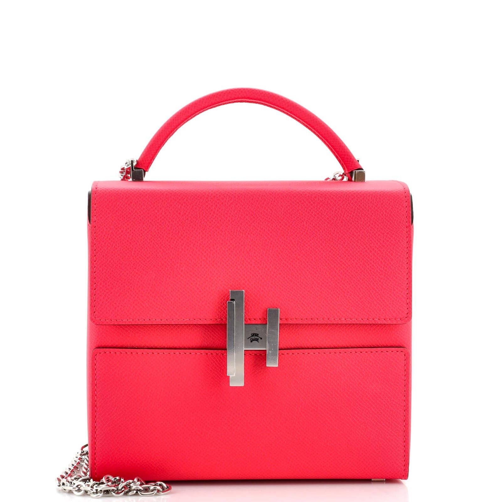 image of Hermes Cinhetic Top Handle Bag Epsom None in Pink, Women's
